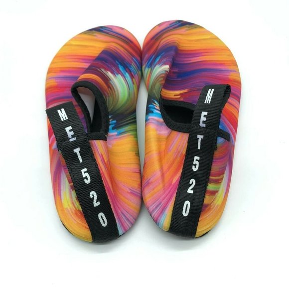Met 520 Womens Water Shoes Slip On Fabric Rainbow Stripe Colorful 36/37 US 5-5.5 - Picture 3 of 4